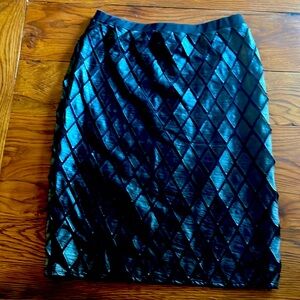 NWT black skirt with faux leather medium